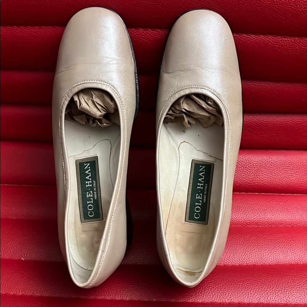 Cole Haan Tan Leather Flats Timeless Design Italy